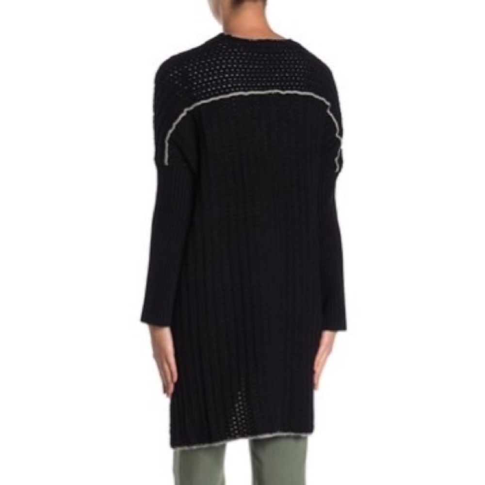 UGG Riley Long Cardigan Sweater Size M/L Black/Grey - Picture 9 of 16